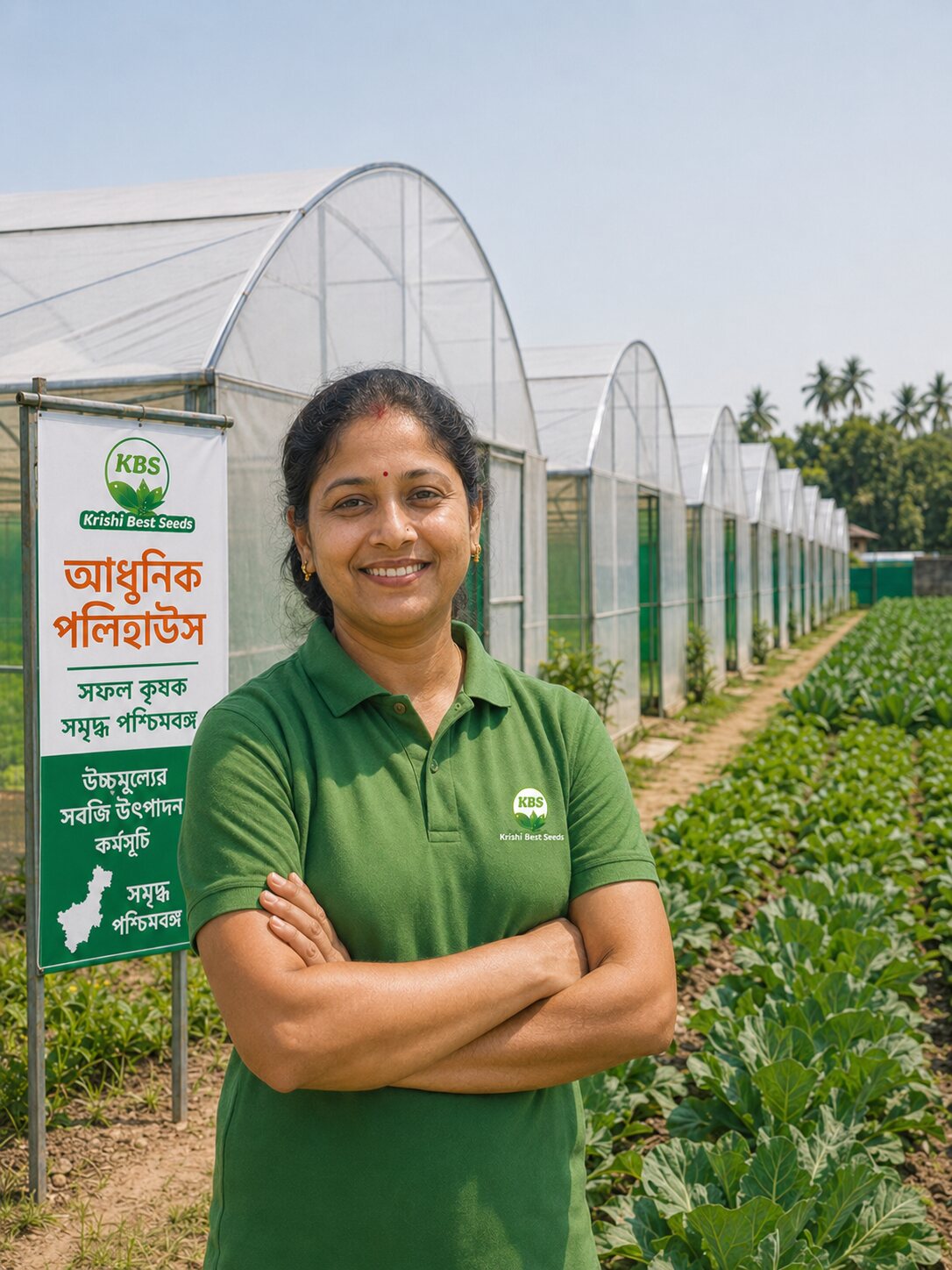 KBS field professional at a protected cultivation site